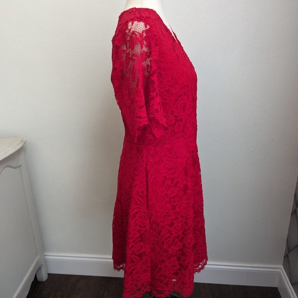 Draper James Blooming Lace Red Dress - Picture 6 of 9